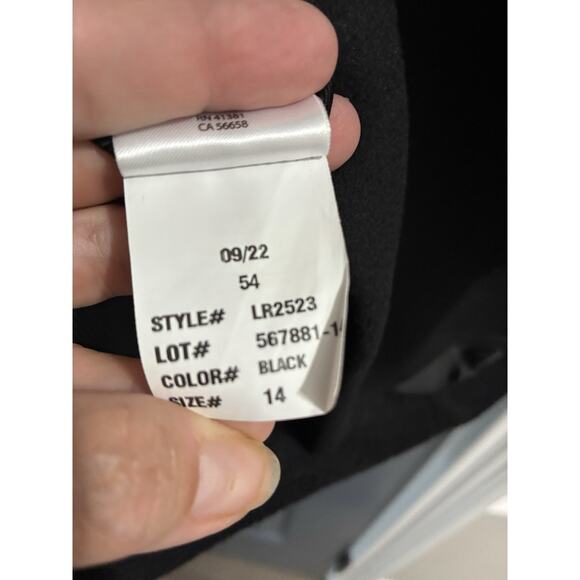 Lauren Ralph Lauren Women's Wool Dress Reefer Over Coat Size 14 LR2523 Black - Picture 9 of 10